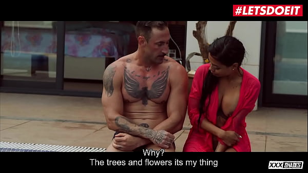 Canela Skin Rides Emilio Ardana By The Poolside