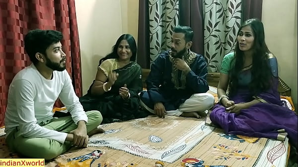 Indian Bhabhi Swaps Partners For Wild Group Action