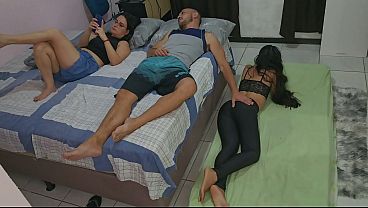 Wife's Friend Joins Their Hotel Room For A Wild Threesome