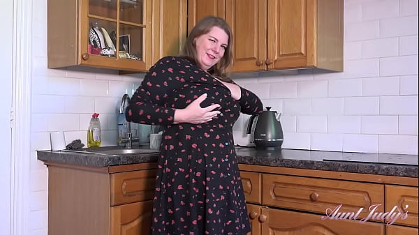 AuntJudys - Rachel's Big Tits Get A Kitchen Workout