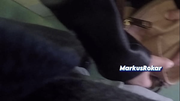 Married Woman Grabs Stranger's Cock On The Train