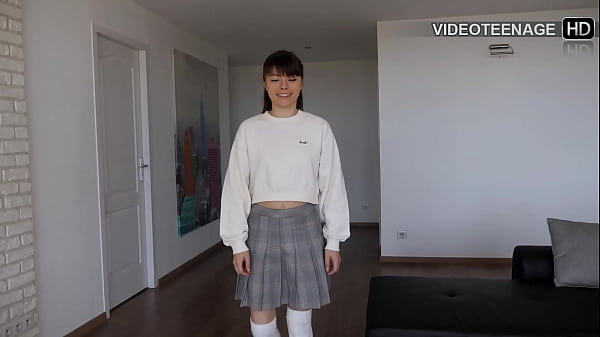 Fresh French Teen Tiny Chipie Auditions With Jerome