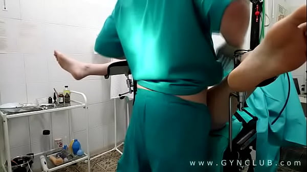 Mr Gynman Examines Lana Mc On The Medical Table