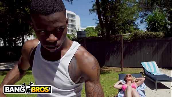 Poolside Blonde With Huge Rack Takes BBC From Maintenance Guy