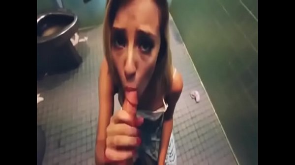 Smoking German Babe Gets Public Toilet Creampie