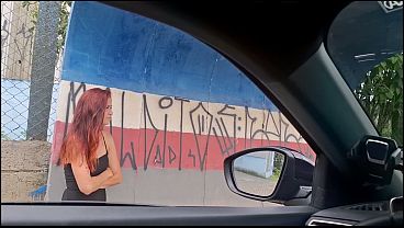 Shy Ginger Student Gets Filmed Fingering At The Bus Stop