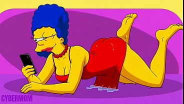 Marge Simpson Parody Gets Fucked On A Pink Sofa
