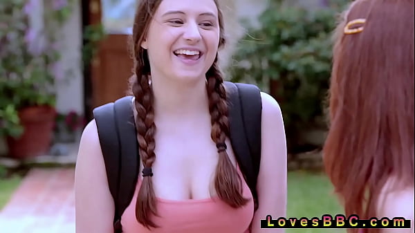 Redhead Gets A Huge Black Cock Blindfold Surprise