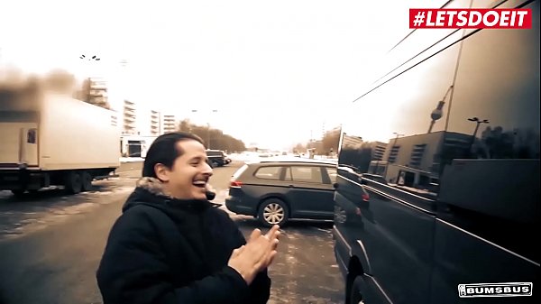 German Brunette Gets Railed On The Public Party Bus