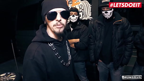 Ashley CumStar Takes Multiple Loads In Public Gangbang