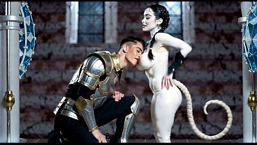 AI Babe With Massive Rack Sucks Monster Cock