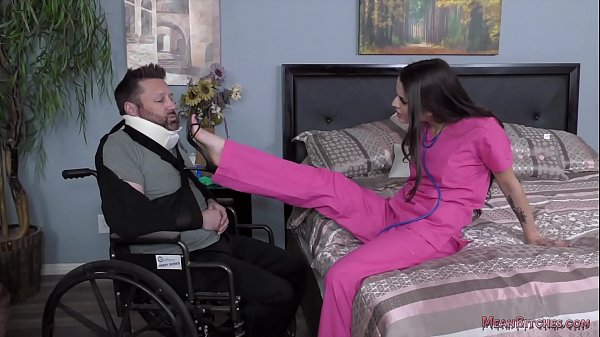 Cruel Nurse Vanessa Vega Dominates Her Slave Glenn King