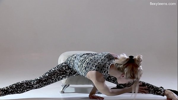 Flexible Russian Blonde Rita Mochalkina Shows Off Her Hairy Pussy